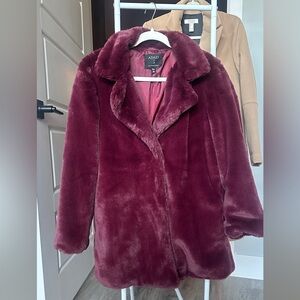Faux Fur Mid Length Coat
